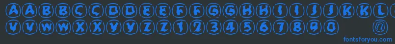 Zone23Dreamtime923 Font – Blue Fonts on Black Background