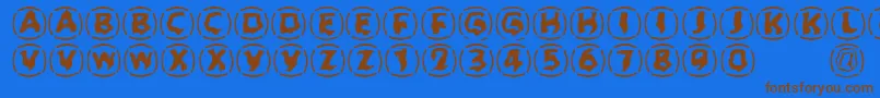 Zone23Dreamtime923 Font – Brown Fonts on Blue Background