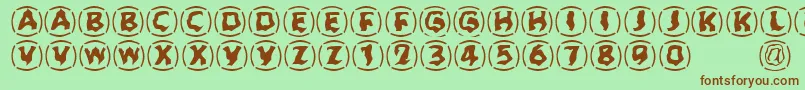 Zone23Dreamtime923 Font – Brown Fonts on Green Background