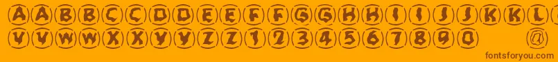 Zone23Dreamtime923 Font – Brown Fonts on Orange Background