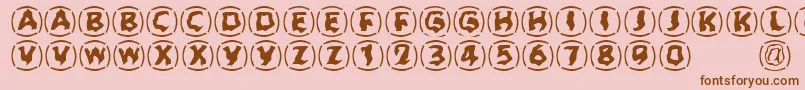 Zone23Dreamtime923 Font – Brown Fonts on Pink Background