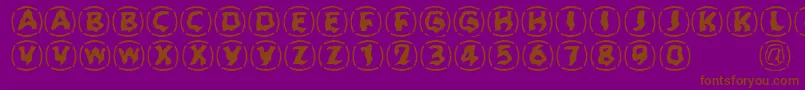 Zone23Dreamtime923 Font – Brown Fonts on Purple Background