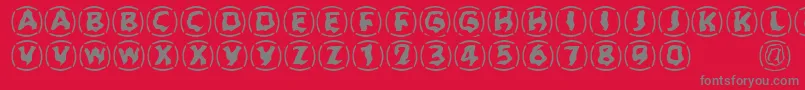 Zone23Dreamtime923 Font – Gray Fonts on Red Background