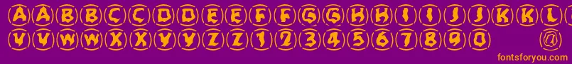 fuente Zone23Dreamtime923 – Fuentes Naranjas Sobre Fondo Morado