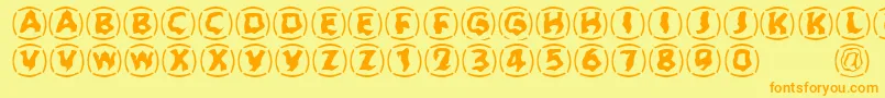 Zone23Dreamtime923 Font – Orange Fonts on Yellow Background