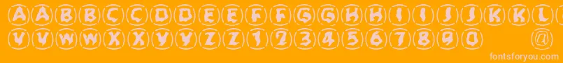 Zone23Dreamtime923 Font – Pink Fonts on Orange Background