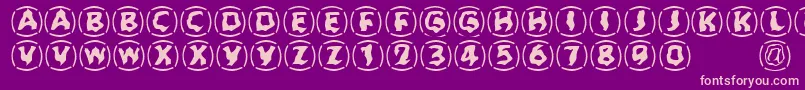 Zone23Dreamtime923 Font – Pink Fonts on Purple Background