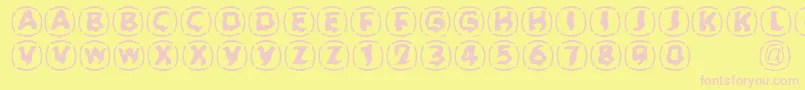 Zone23Dreamtime923 Font – Pink Fonts on Yellow Background