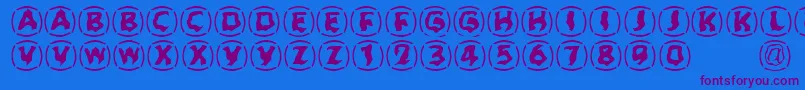 Zone23Dreamtime923 Font – Purple Fonts on Blue Background