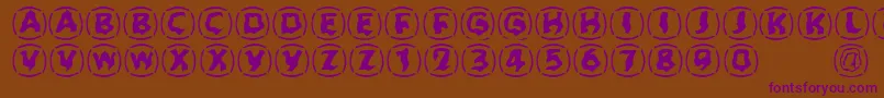 Zone23Dreamtime923 Font – Purple Fonts on Brown Background