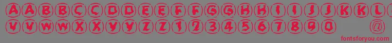 Zone23Dreamtime923 Font – Red Fonts on Gray Background