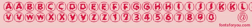 Zone23Dreamtime923 Font – Red Fonts on Pink Background