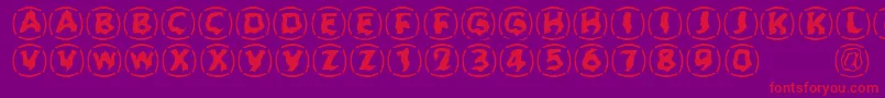 Zone23Dreamtime923 Font – Red Fonts on Purple Background