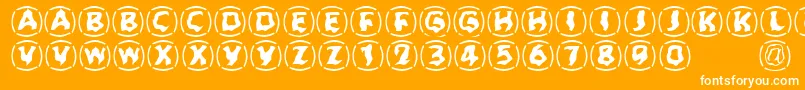 Zone23Dreamtime923 Font – White Fonts on Orange Background