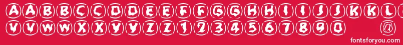 Zone23Dreamtime923 Font – White Fonts on Red Background