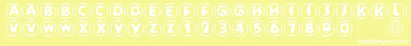 Zone23Dreamtime923 Font – White Fonts on Yellow Background