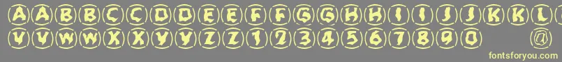 Zone23Dreamtime923 Font – Yellow Fonts on Gray Background