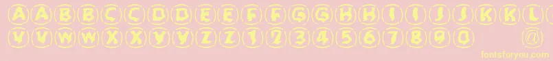 Zone23Dreamtime923 Font – Yellow Fonts on Pink Background