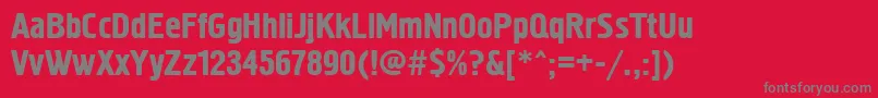 HrmC Font – Gray Fonts on Red Background