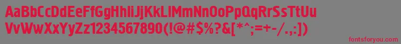 HrmC Font – Red Fonts on Gray Background