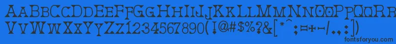 Deborah Font – Black Fonts on Blue Background
