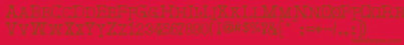 Deborah Font – Brown Fonts on Red Background