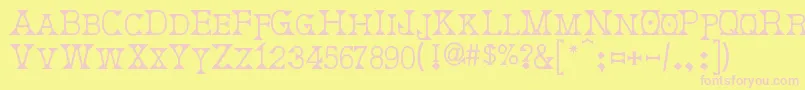 Шрифт Deborah – розовые шрифты на жёлтом фоне
