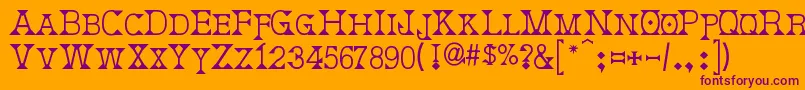 Deborah Font – Purple Fonts on Orange Background