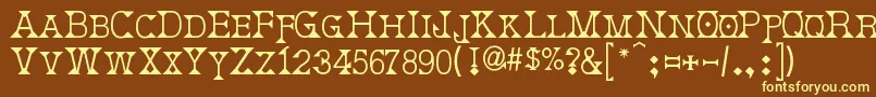 Deborah-fontti – keltaiset fontit ruskealla taustalla