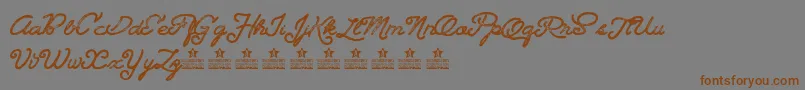 Landscapelandpersonaluse Font – Brown Fonts on Gray Background
