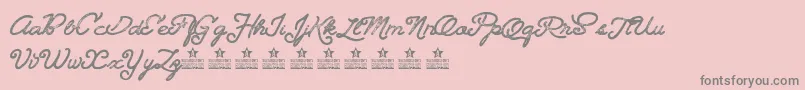 Landscapelandpersonaluse-Schriftart – Graue Schriften auf rosa Hintergrund