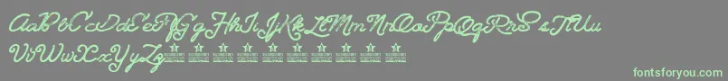 Landscapelandpersonaluse Font – Green Fonts on Gray Background