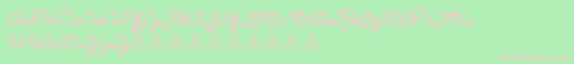 Landscapelandpersonaluse Font – Pink Fonts on Green Background