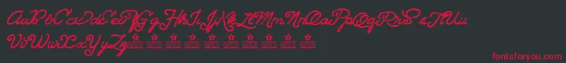 Landscapelandpersonaluse Font – Red Fonts on Black Background