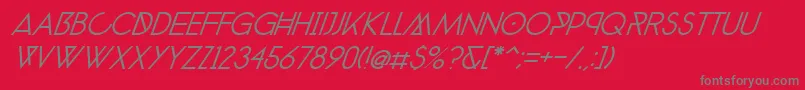 フォントPhantomLightExtraItalic40 – 赤い背景に灰色の文字