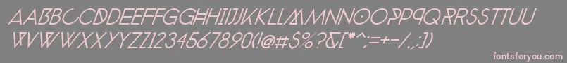 Lisätietoja PhantomLightExtraItalic40-fontista PhantomLightExtraItalic40-fontti – vaaleanpunaiset fontit harmaalla taustalla