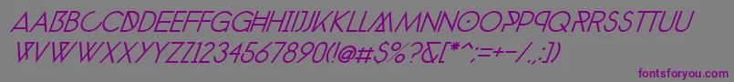 PhantomLightExtraItalic40 Font – Purple Fonts on Gray Background