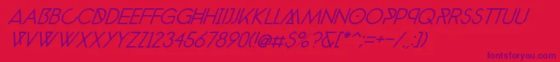 Czcionka PhantomLightExtraItalic40 – fioletowe czcionki na czerwonym tle