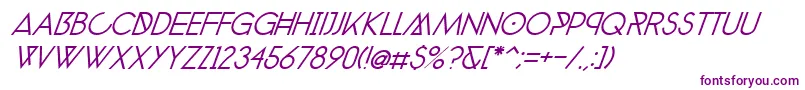 PhantomLightExtraItalic40-Schriftart – Violette Schriften