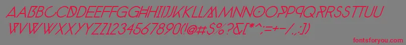 Шрифт PhantomLightExtraItalic40 – красные шрифты на сером фоне