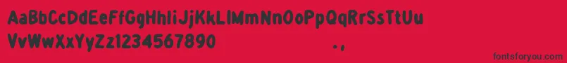 Ddorktrial Font – Black Fonts on Red Background