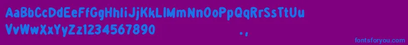 Ddorktrial Font – Blue Fonts on Purple Background