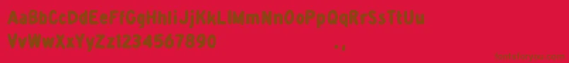 Ddorktrial Font – Brown Fonts on Red Background