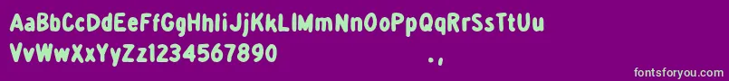 Ddorktrial Font – Green Fonts on Purple Background