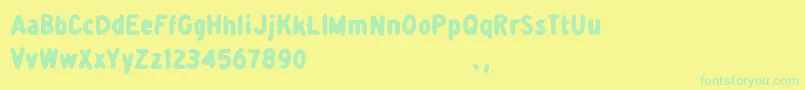 fuente Ddorktrial – Fuentes Verdes Sobre Fondo Amarillo