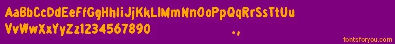 Ddorktrial Font – Orange Fonts on Purple Background