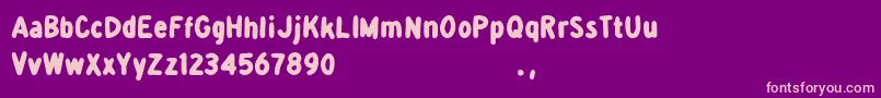 Ddorktrial Font – Pink Fonts on Purple Background