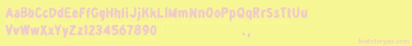 Ddorktrial Font – Pink Fonts on Yellow Background
