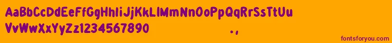 Ddorktrial Font – Purple Fonts on Orange Background