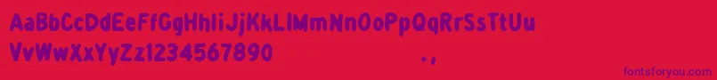 Ddorktrial Font – Purple Fonts on Red Background